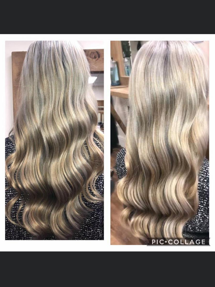 long blonde hair